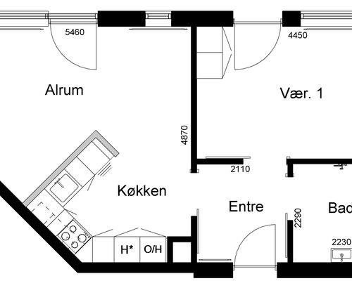 2 værelses lejlighed i Viborg