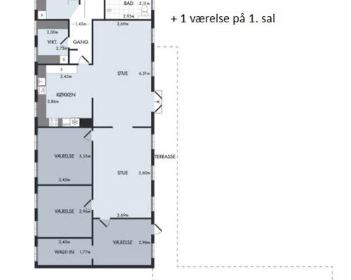 163 m2 værelse i Årslev