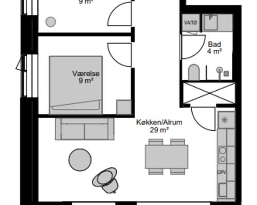 3 værelses lejlighed i Aalborg
