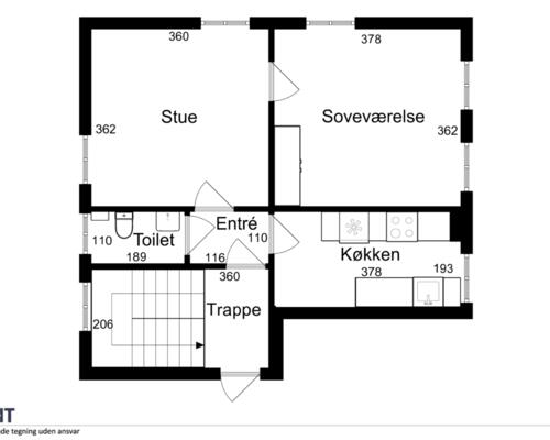 Istandsat 2 værelses lejlighed på 1.sal i pæn ejendom.