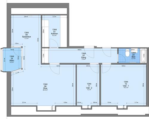 3 værelses lejlighed i Randers NØ