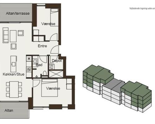 3 værelses lejlighed i Ølstykke