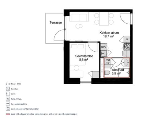 Nyopført 2-værelses lejlighed i Skejbyen