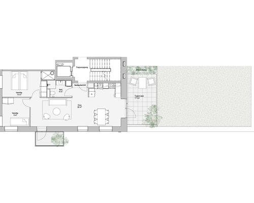 Lejlighed på 6. sal med privat tagterrasse