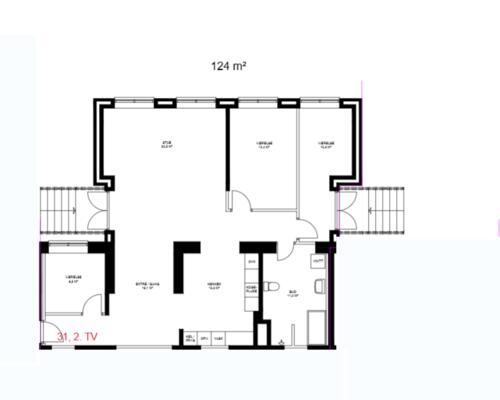 Nybygget luksus lejlighed i Sygehusparken - 4 værelser, privat altan og mange fællesfaciliteter