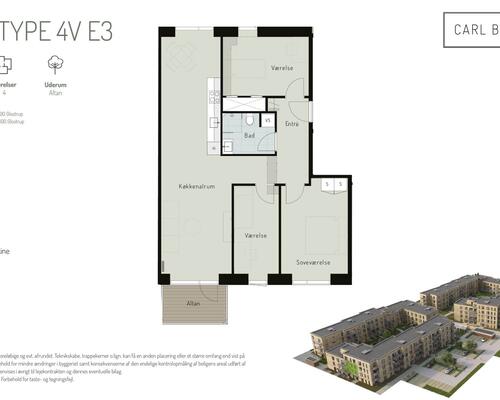 4 værelses lejlighed i Glostrup