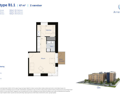 2 værelses lejlighed i Risskov