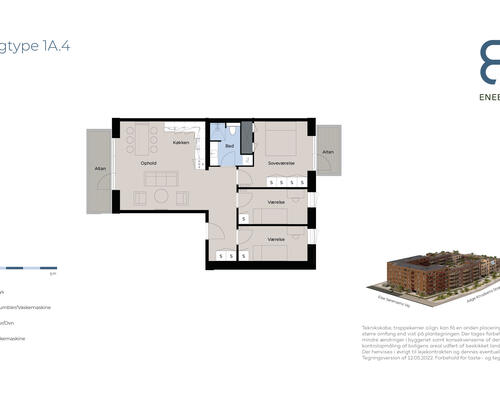 Skøn 4 værelses lejlighed til leje