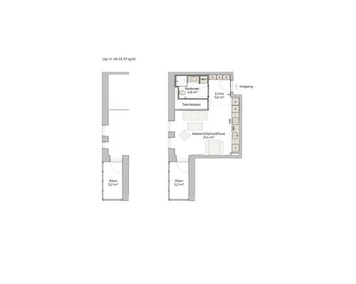 Velindrettet 1 vær med altan