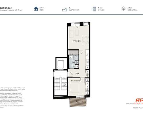 2 værelses lejlighed i Odense C