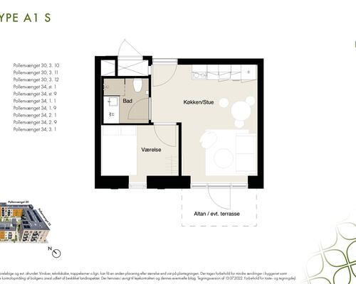 Skøn 2 værelses lejlighed i Tilst