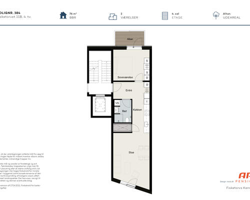 2 værelses lejlighed i Odense C