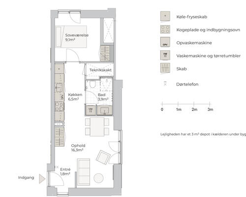 2 værelses lejlighed i Risskov