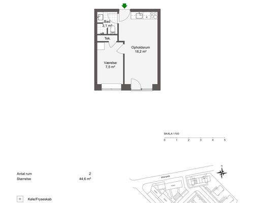 2 værelses lejlighed i Odense C