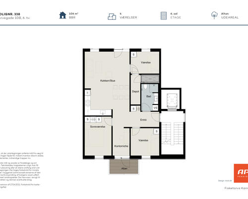 4 værelses lejlighed i Odense C