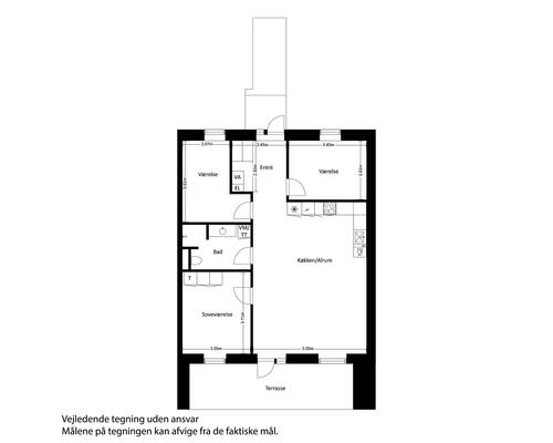 4 værelses lejlighed i Borup