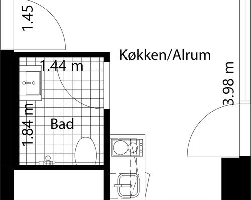 2 værelses lejlighed i Valby