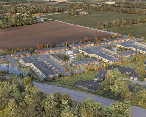 Nyopført familievenligt rækkehus i Snejbjerg med privat have/terrasse og mulighed for ladestander.