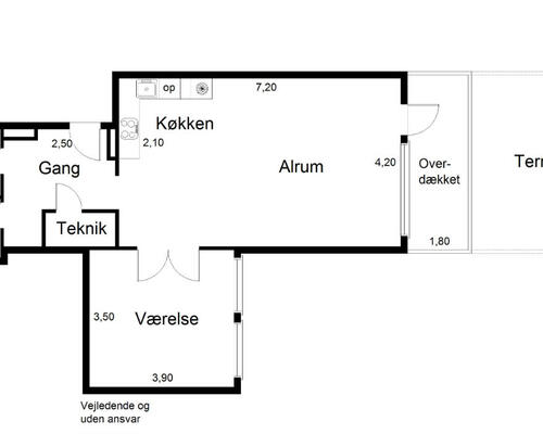 2 værelses lejlighed i Århus C