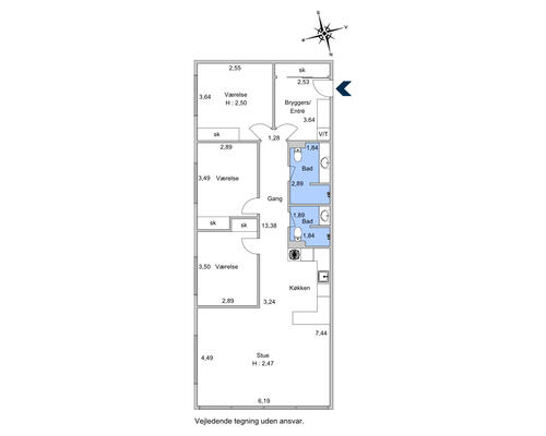 4 værelses lejlighed i Køge