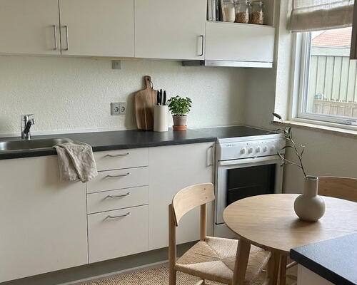 Velindrettet 2-værelses på 46 m2 med separat køkken – parkering og ladestander