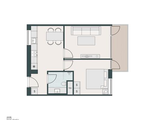 Delevenlig 3-værelses med stor altan og tæt på Aarhus C