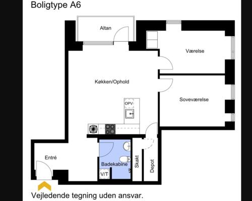 3 værelses lejlighed i Århus C