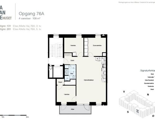 3 værelses lejlighed i København S