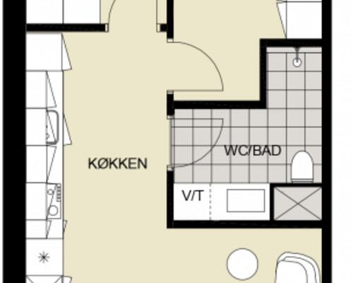 Dejlig 3-vær. lejlighed på 1. sal med egen privat altan i Aarhus N.