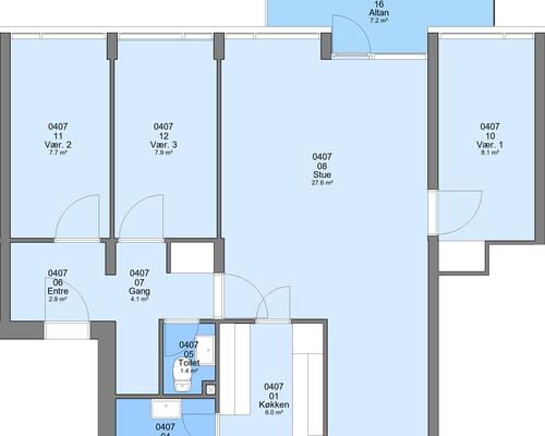 4 værelses lejlighed i Skive