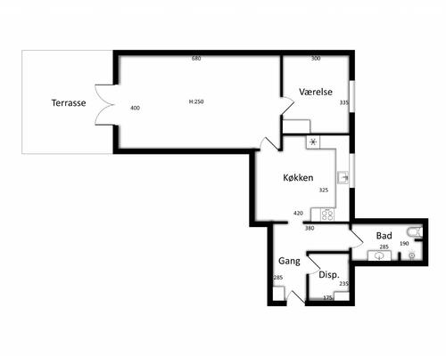 2 værelses lejlighed i Vordingborg