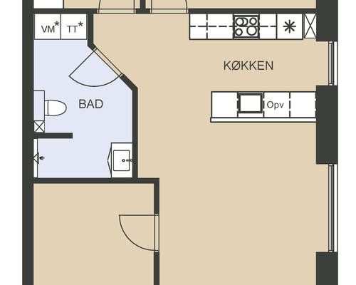 3 værelses lejlighed til leje på Skyttemarken i Næstved
