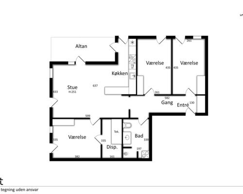 4 værelses lejlighed i Silkeborg
