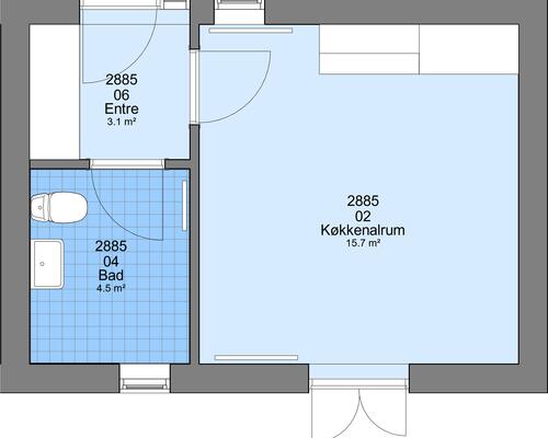 1 værelses hus i Sæby