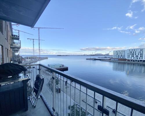 Fantastisk udsigt til vandet i Harbour Park Nordhavnen.