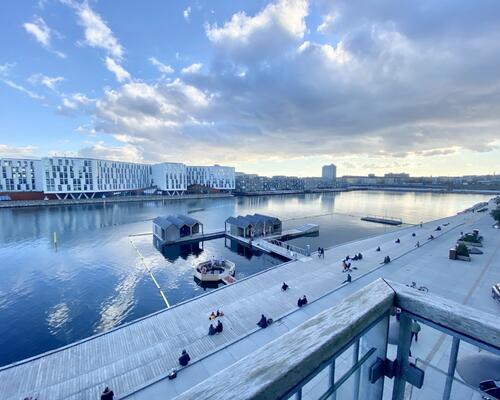 Fantastisk udsigt til vandet i Harbour Park Nordhavnen.