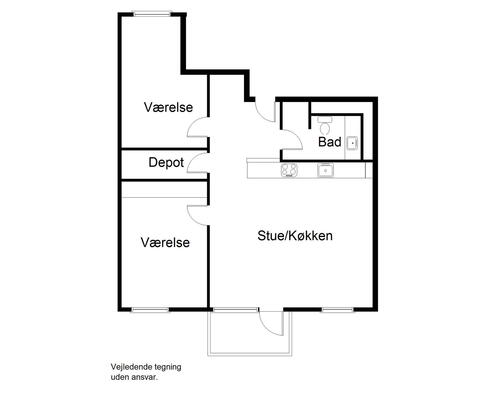 3 værelses lejlighed i København NV