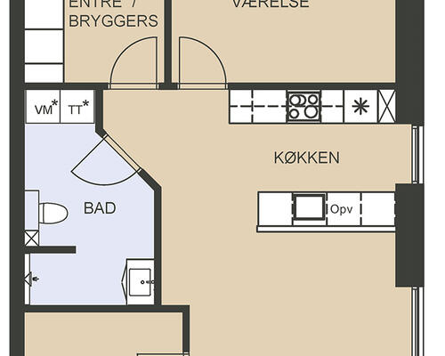 3 værelses lejlighed til leje på Skyttemarken i Næstved