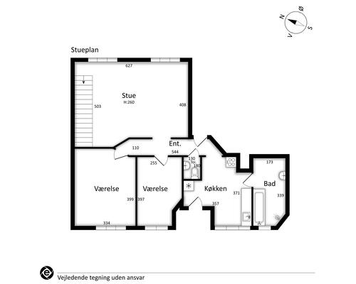 5 værelses lejlighed i København Ø