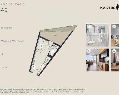 1 værelses lejlighed i København V