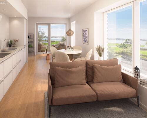 Lys og indbydende lejlighed i Nørresundby nær natur og byliv