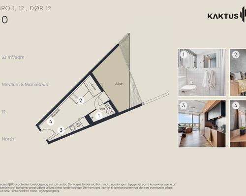 1 værelses lejlighed i København V