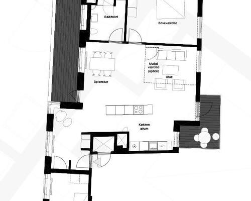 3 værelses lejlighed i København K