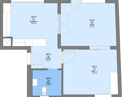 2 værelses lejlighed i Viborg