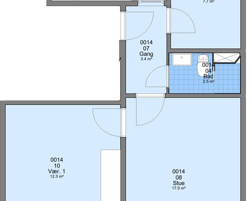 3 værelses lejlighed i Karup J