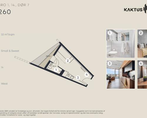 1 værelses lejlighed i København V