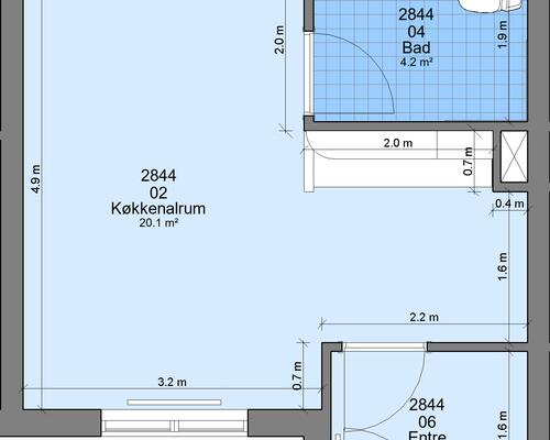 1 værelses lejlighed i Randers