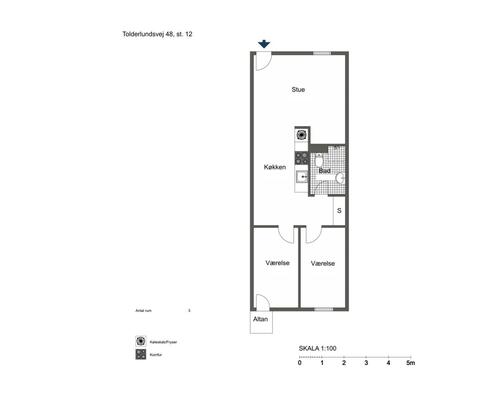3 værelses lejlighed i Odense C