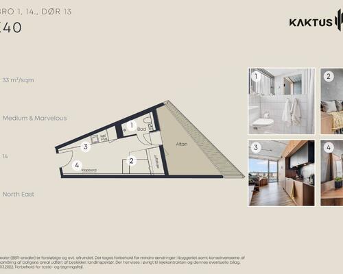 1 værelses lejlighed i København V