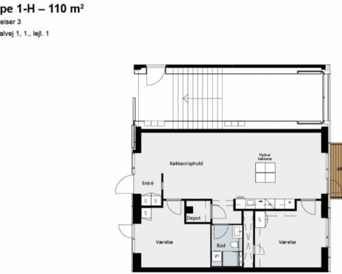Flot 3-værelses lejlighed i Kgs. Lyngby